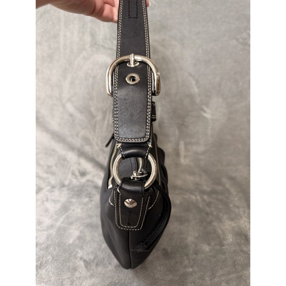 Coach Vintage Soho Hobo Black Leather Bag J0982-F13730 Shoulder Purse - Picture 7 of 14